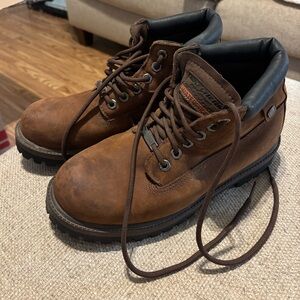 Skechers Waterproof Leather Upper Boys Boots